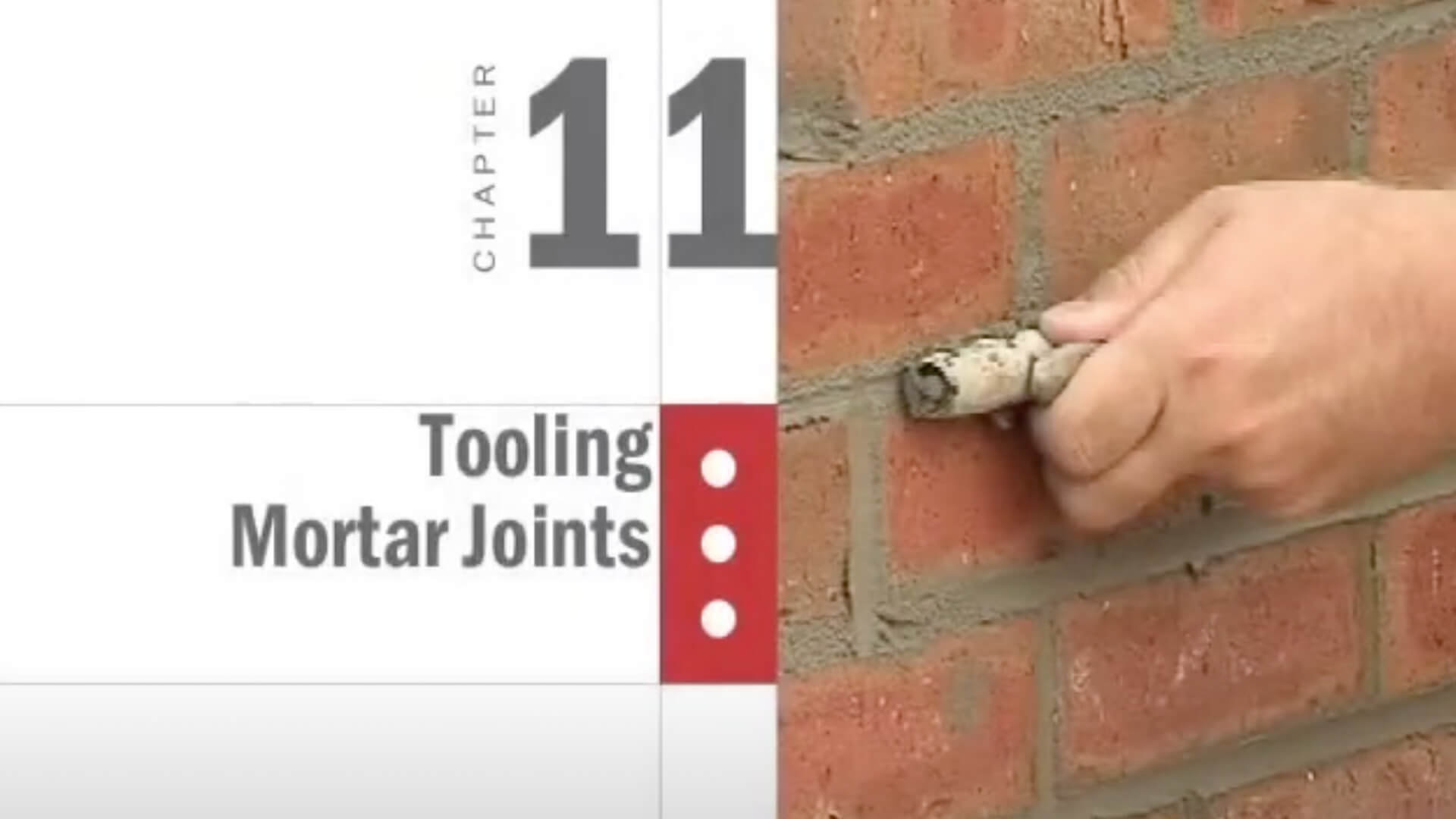 Tooling Mortar Joints